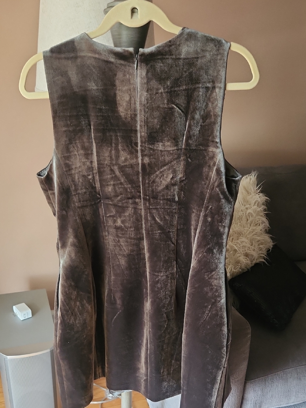 Miou Muse Olive Velvet Sheath Dress - Picture 5 of 5